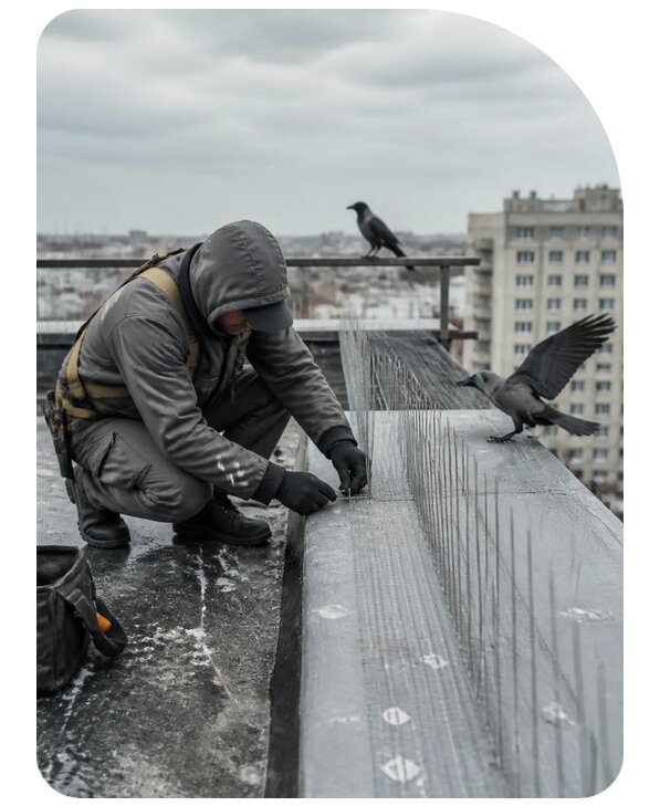 Защита от ворон под ключ в Осинниках по цене от 5126 р. | Сенат-Снн
